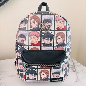 Jujutsu Kaisen Character Grid Mini Backpack BioWorld‎ Hot Topic EUC Black